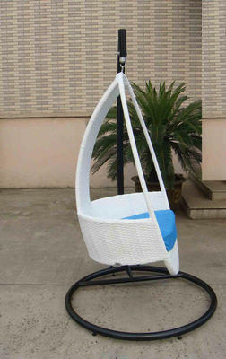 White Rattan Swing Chair