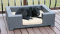 Patio Resin Wicker Pet Bed , UV Resistant PE Rattan Pet Sofa