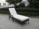 Indoor / Outdoor Rattan Wicker Sunlounger , Beach Lounge Chair