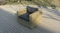Round rattan wicker sectional outdoor sofa set with comfortable cushion