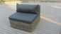 Round rattan wicker sectional outdoor sofa set with comfortable cushion