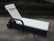 Comfortable All Weather Mobile Rattan Sun Lounger With Wheel