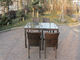 4 Seat Country Style PE Rattan Wicker Kitchen / Dining Room Sets